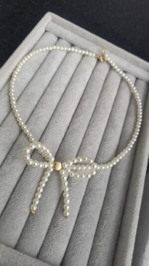Collar Moño Perlas