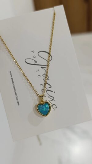 Collar Corazón Turquesa