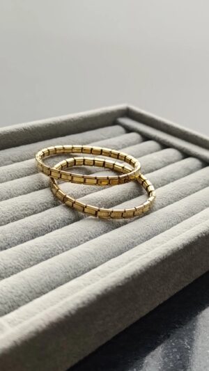 SET BRAZALETES DORADO